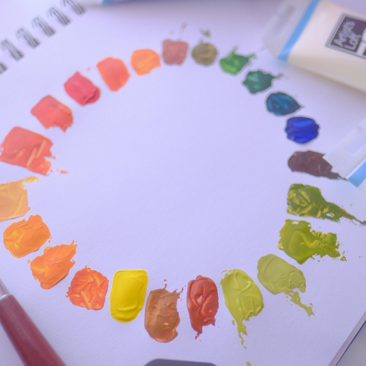 Art in August | Color Mixing Practice in Acrylics